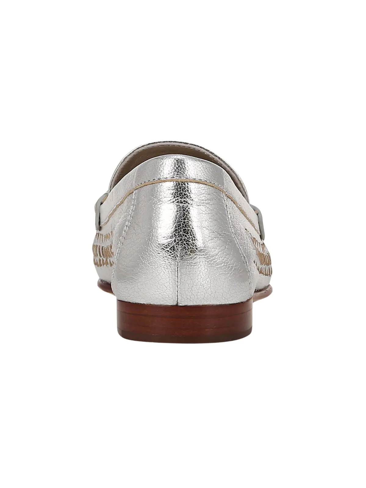 Silver Penny Woven Loafer