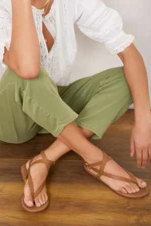 Silvie Sandal - Tan Scallop