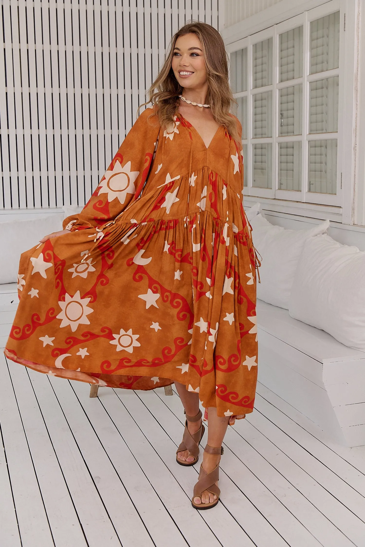Sina Print Wilde Midi Dress