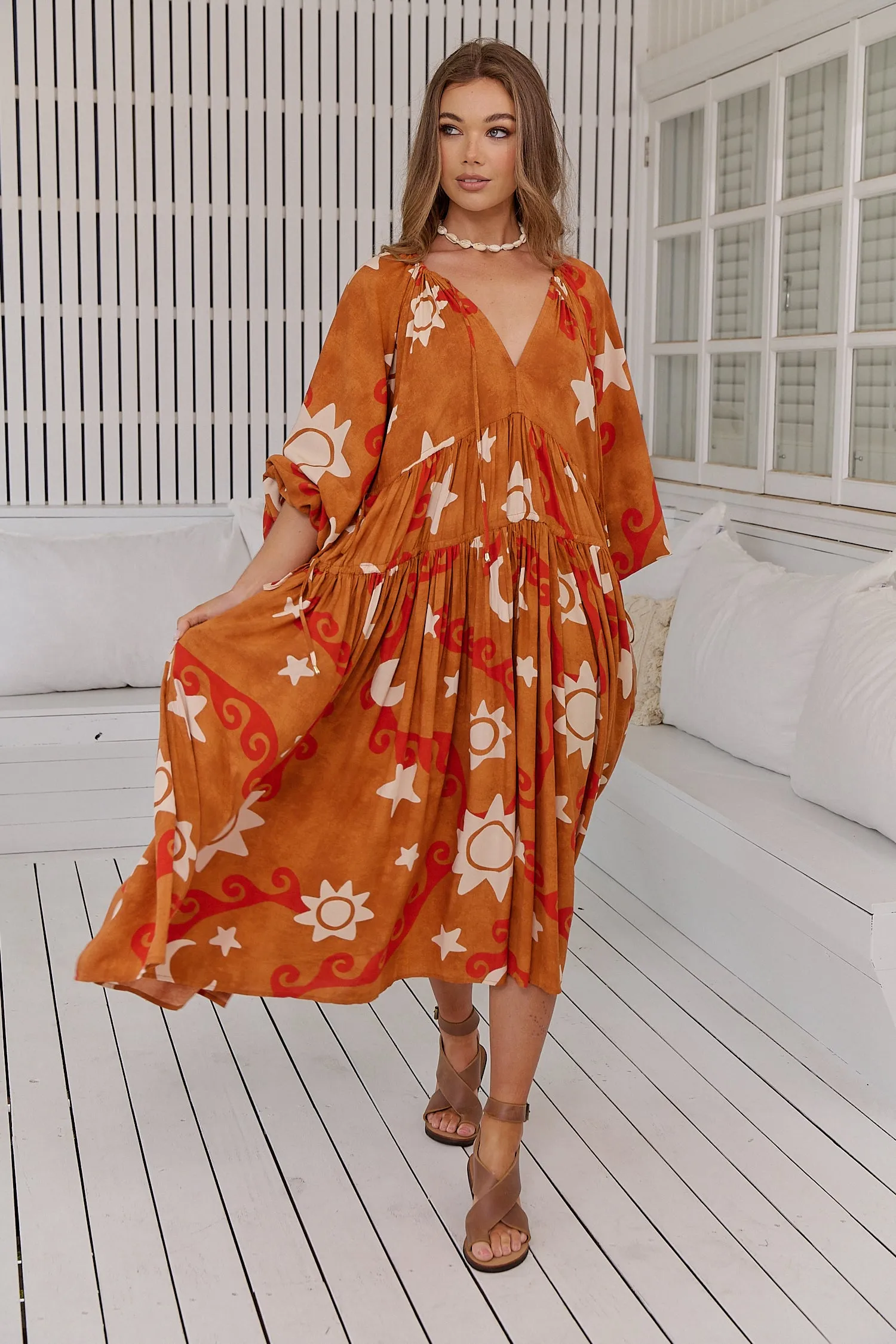 Sina Print Wilde Midi Dress