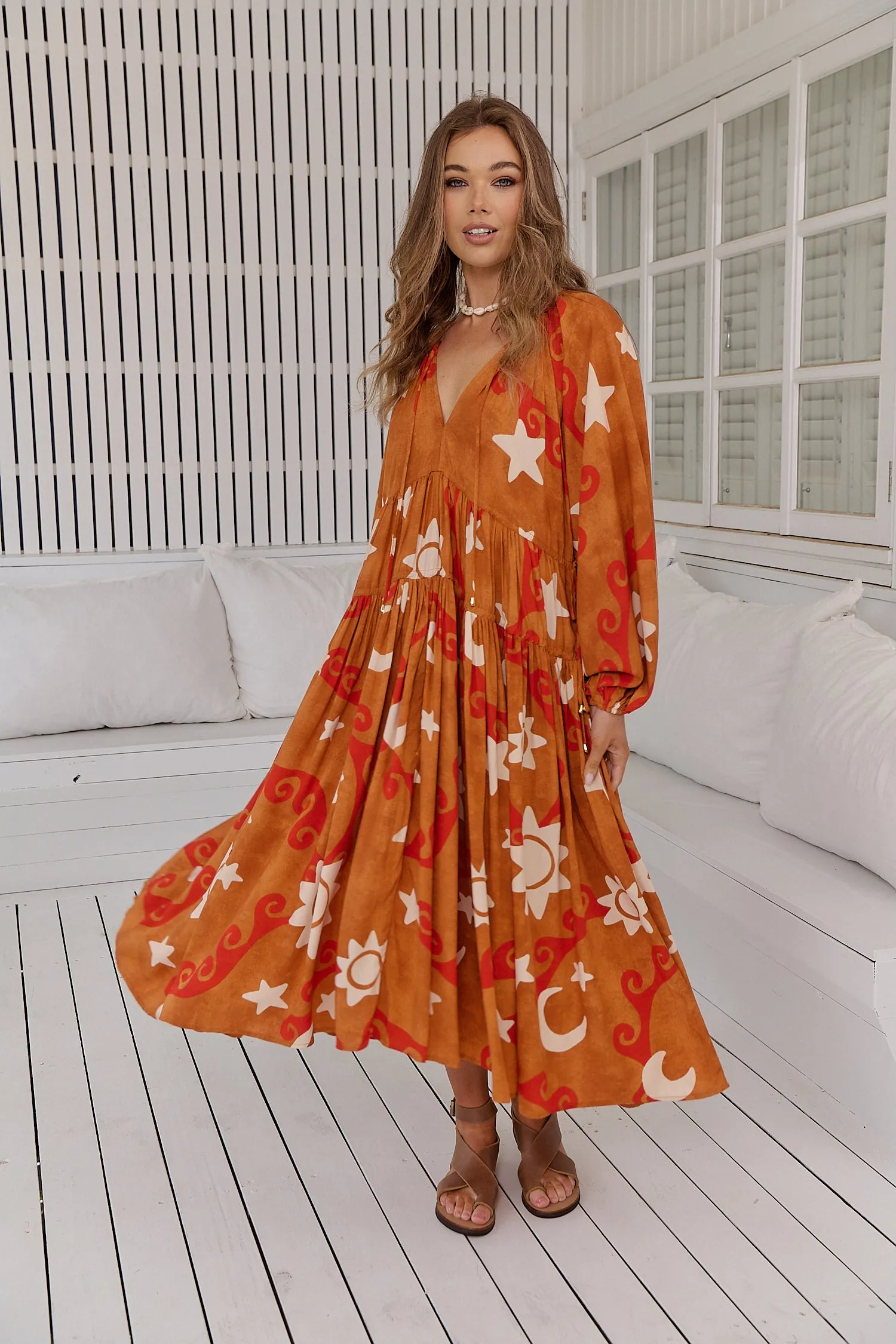 Sina Print Wilde Midi Dress