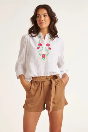 Smashed Lemon Floral Embroidered Top