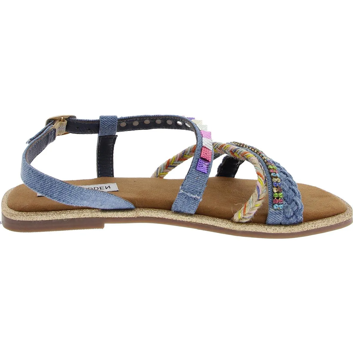 Steve Madden Womens Breezy Embellished Slingback Sandals