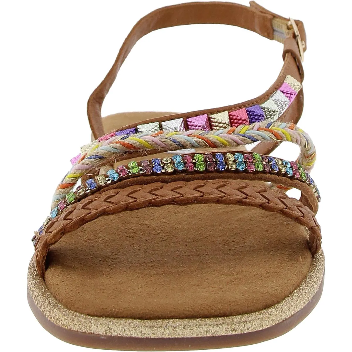 Steve Madden Womens Breezy Embellished Slingback Sandals