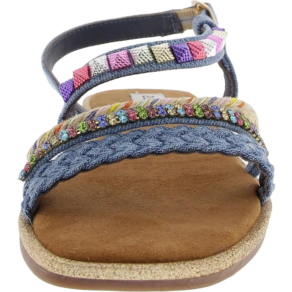 Steve Madden Womens Breezy Embellished Slingback Sandals