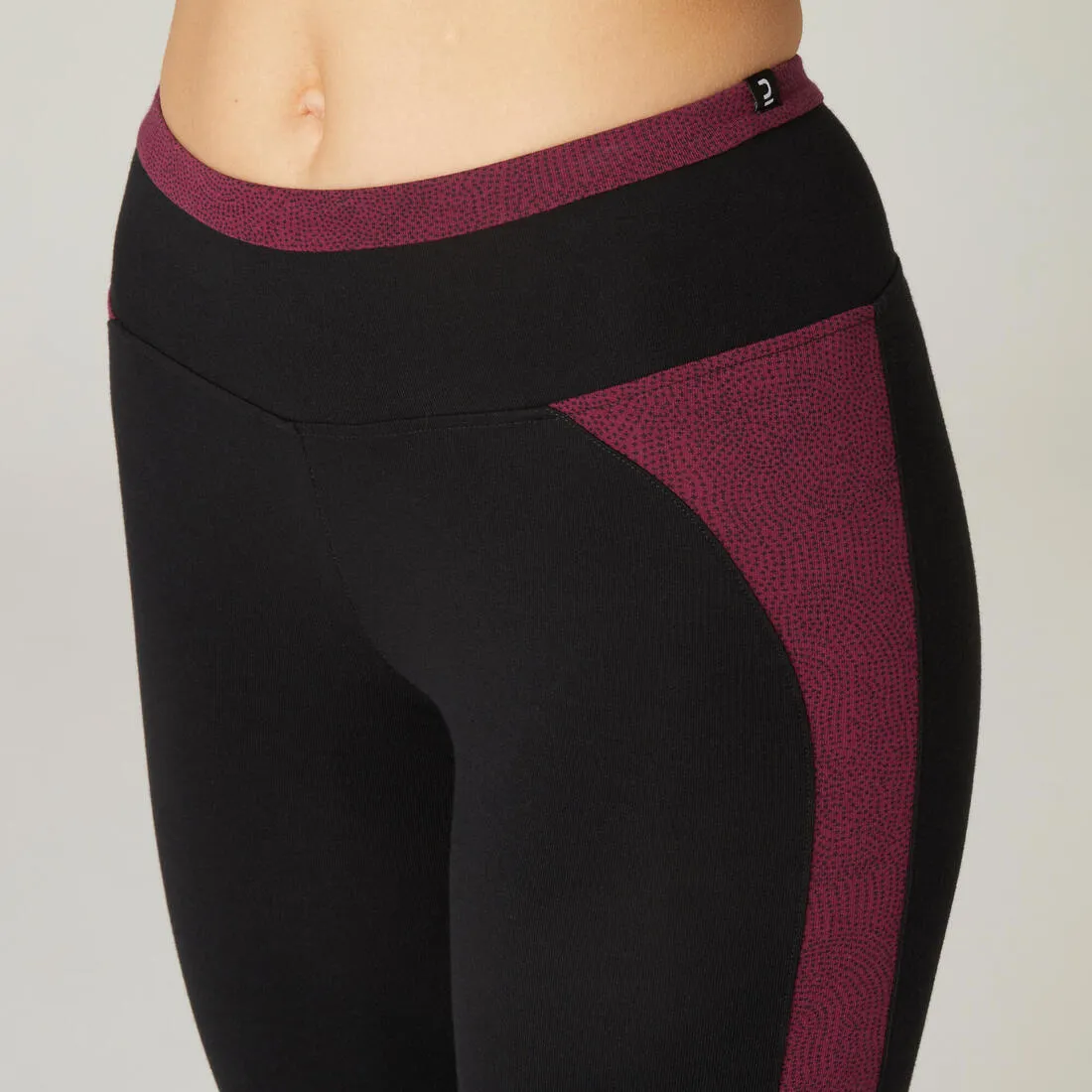 Stretchy Cotton Fitness 7/8 Leggings - Green Print