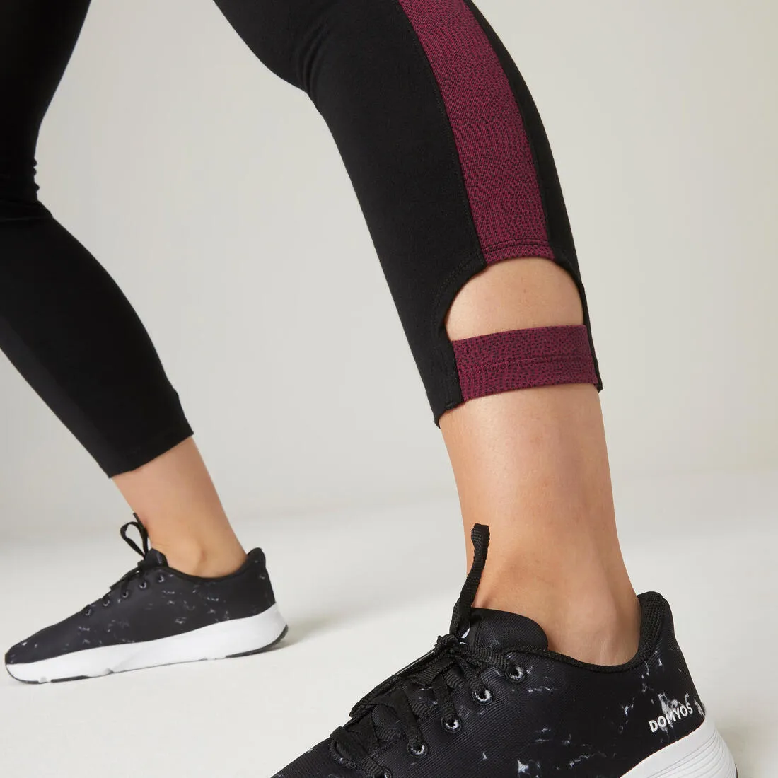 Stretchy Cotton Fitness 7/8 Leggings - Green Print