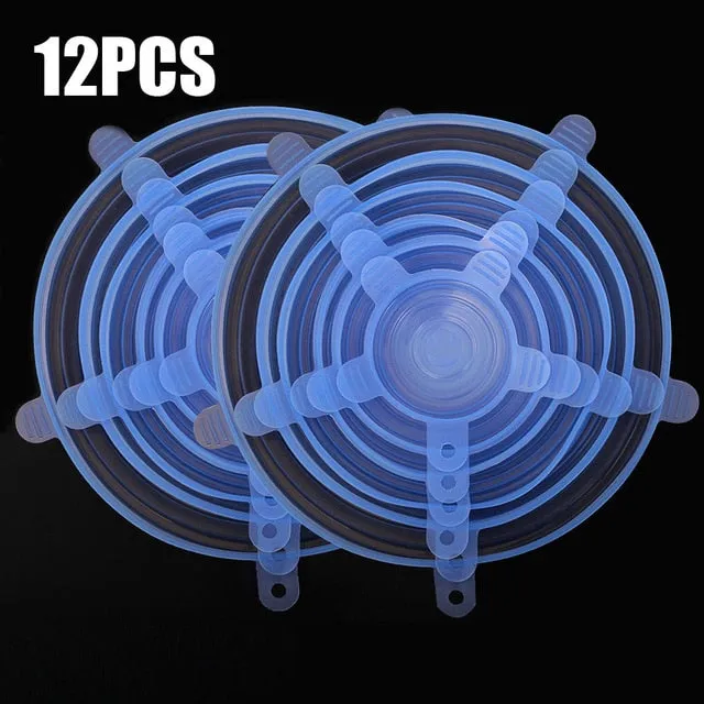 Stretchy Silicone Lids 6pcs/12pcs