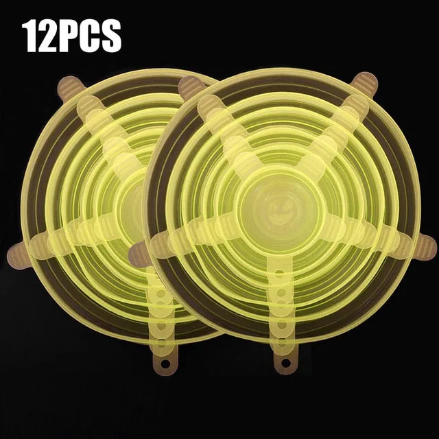 Stretchy Silicone Lids 6pcs/12pcs