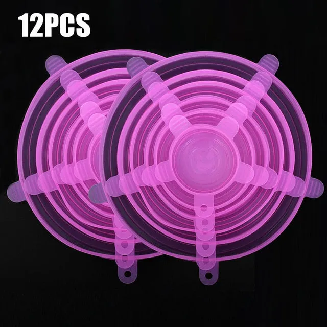Stretchy Silicone Lids 6pcs/12pcs