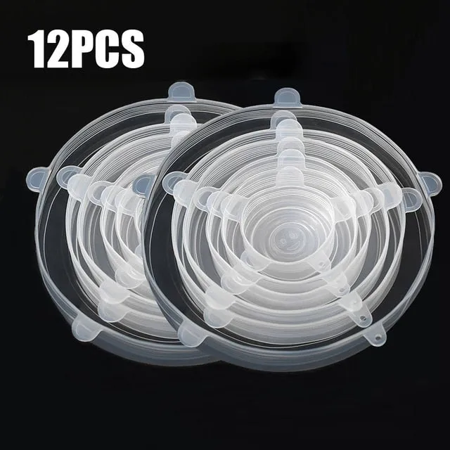 Stretchy Silicone Lids 6pcs/12pcs