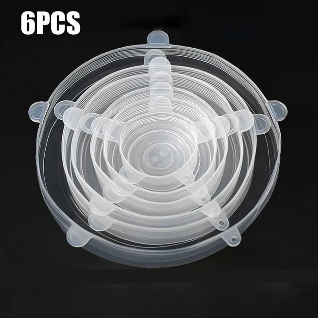 Stretchy Silicone Lids 6pcs/12pcs