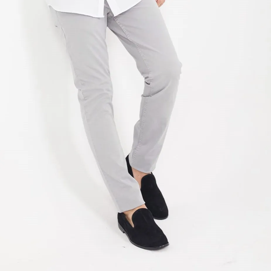 SUEDE VELVET LOAFERS - BLACK SOLE