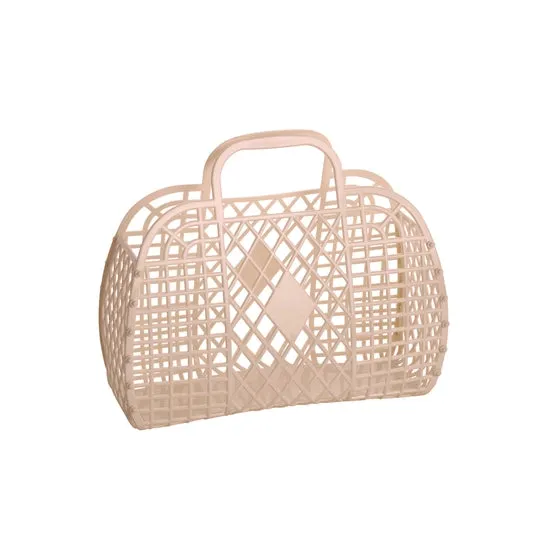 Sun Jellies Retro Basket Jelly Bag Small Latte
