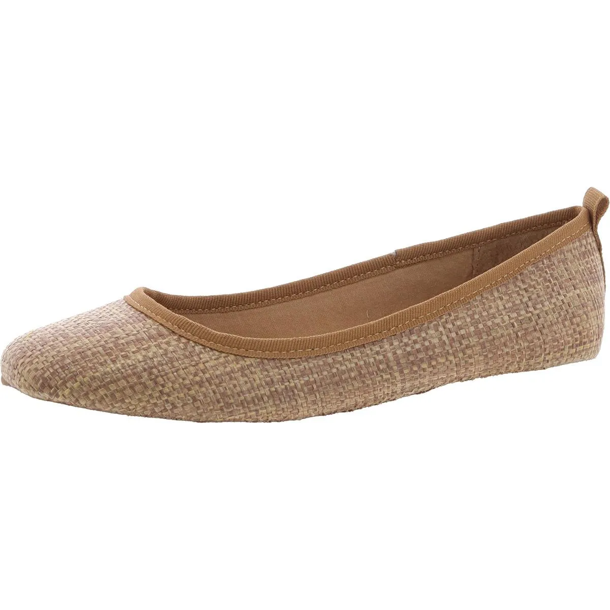 Sun   Stone Womens Avvery Solid Woven Ballet Flats