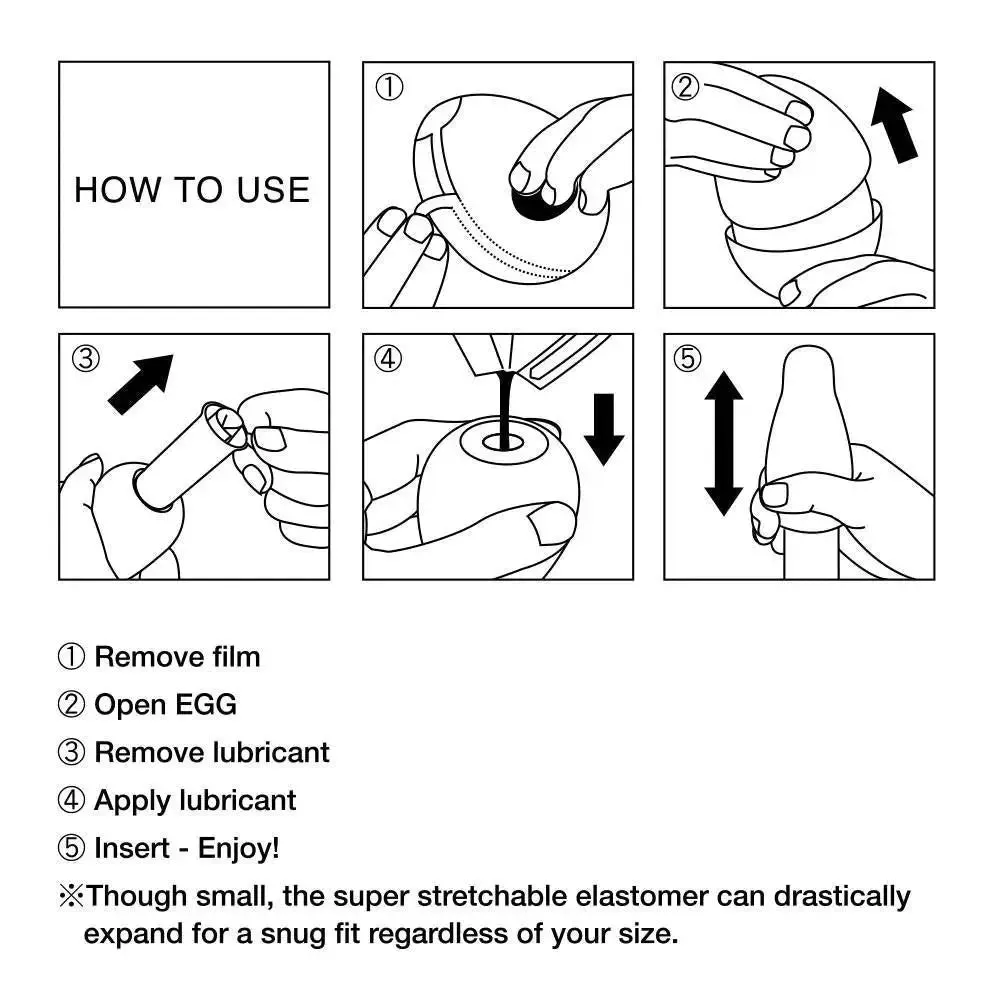 Tenga Silicone Stretchy Clear Egg Masturbator
