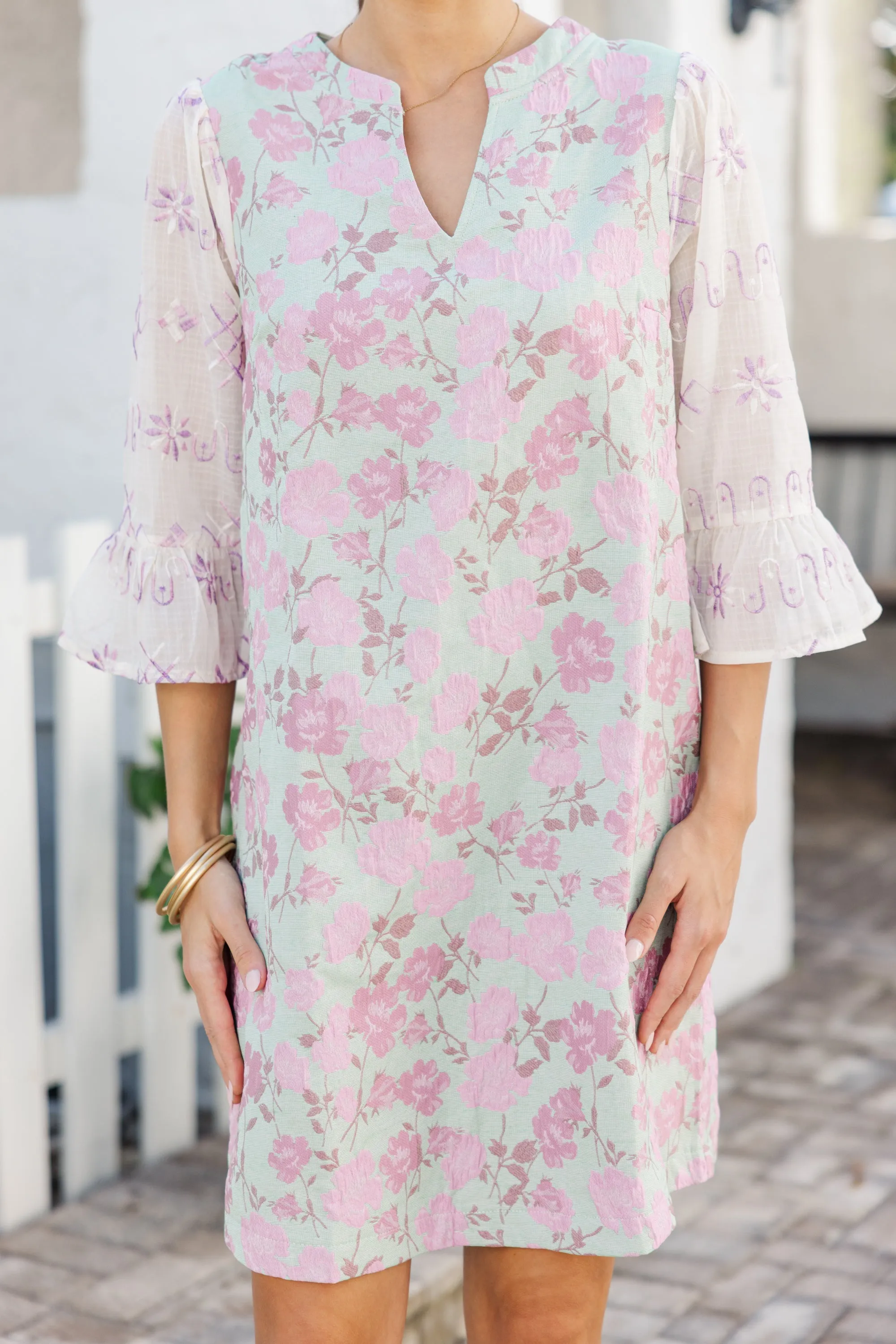 The Gracious Pink Floral Dress