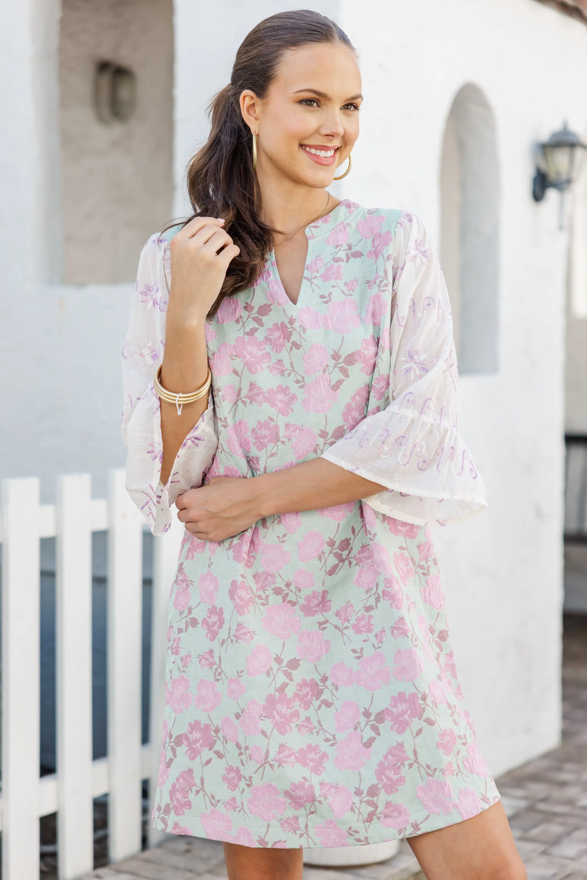The Gracious Pink Floral Dress