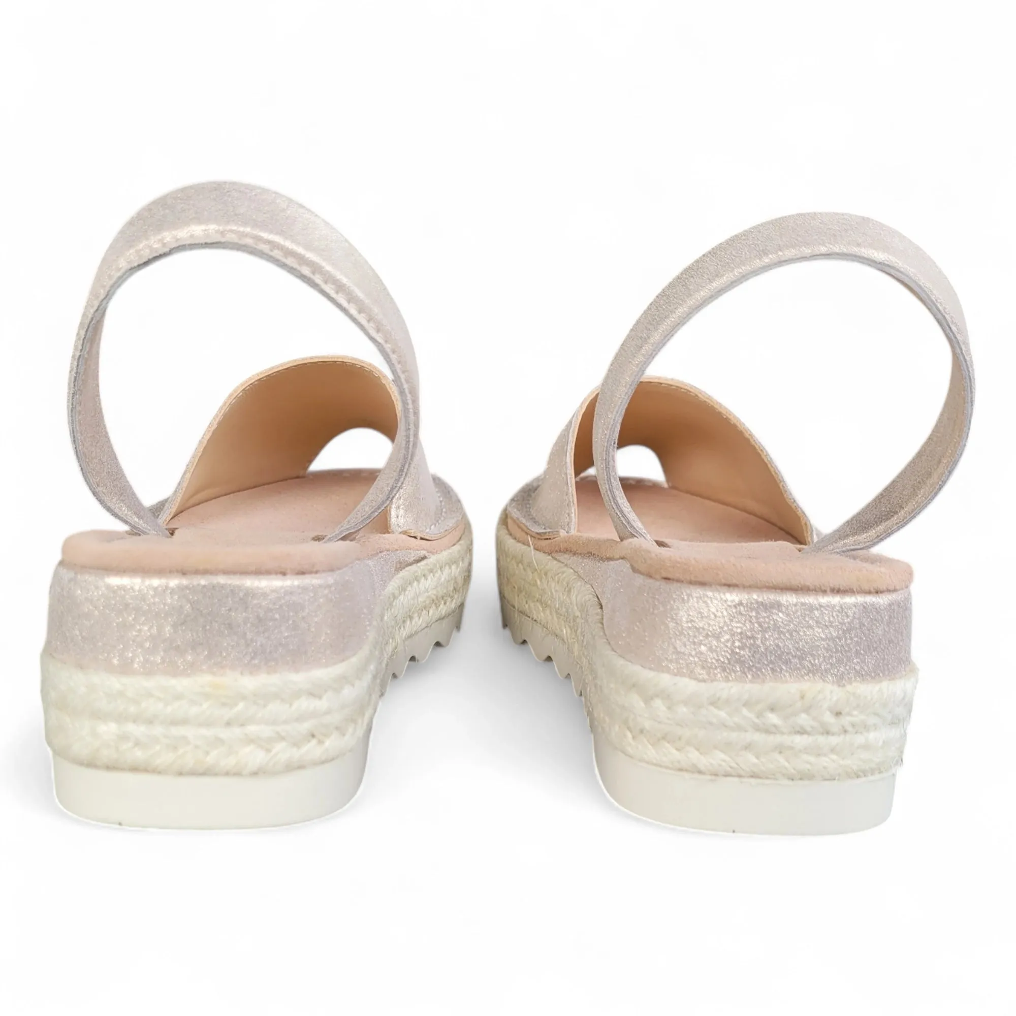 Toni Gold Leather Avarca Platform Wedge