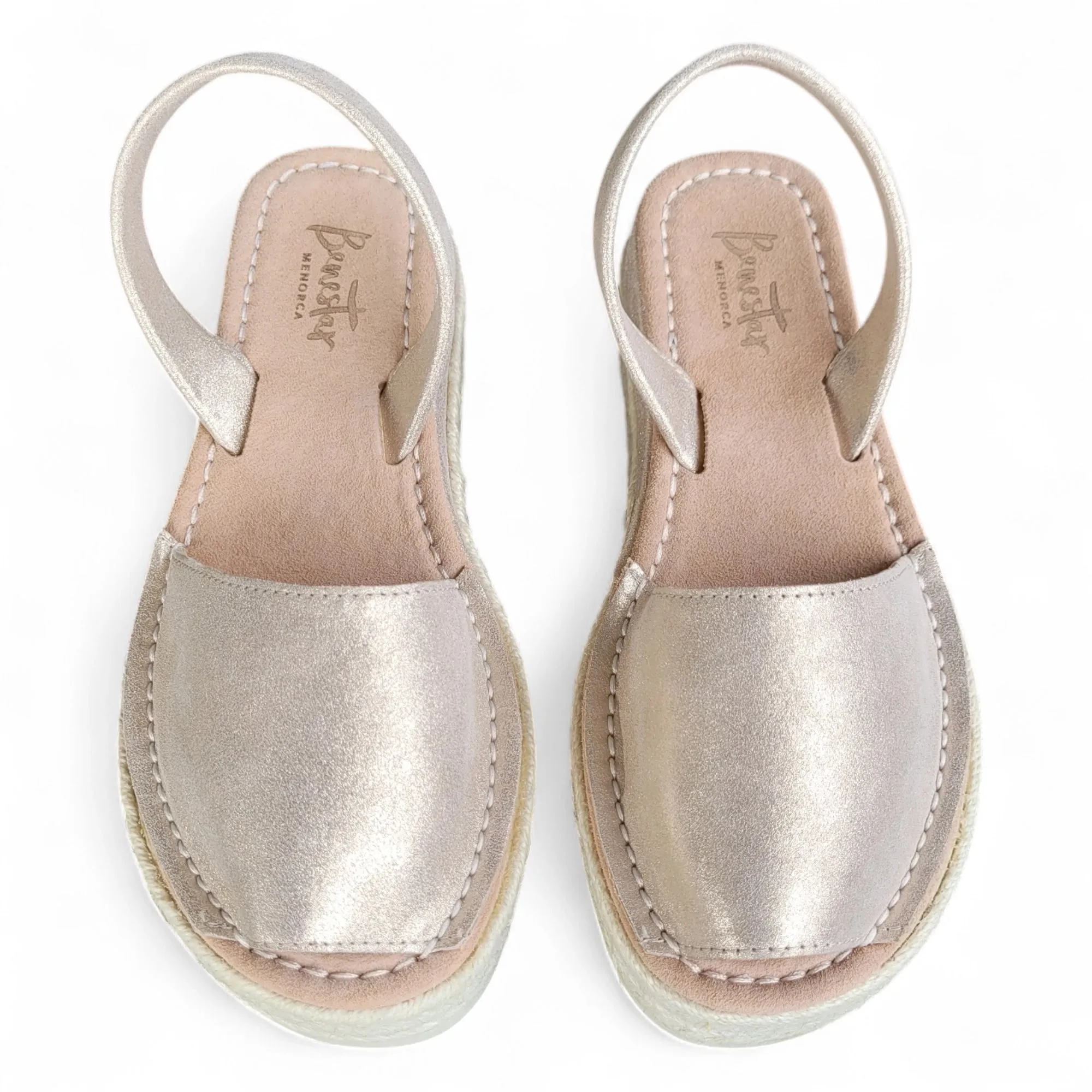 Toni Gold Leather Avarca Platform Wedge