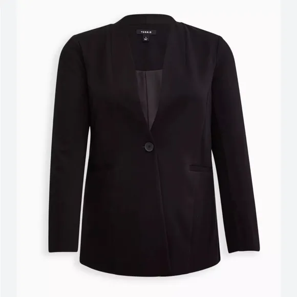 Torrid Long Line Stretchy Ponte Blazer 1X (16W))
