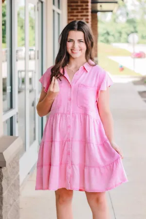 Under the Willow Tree Pink Washed Dress