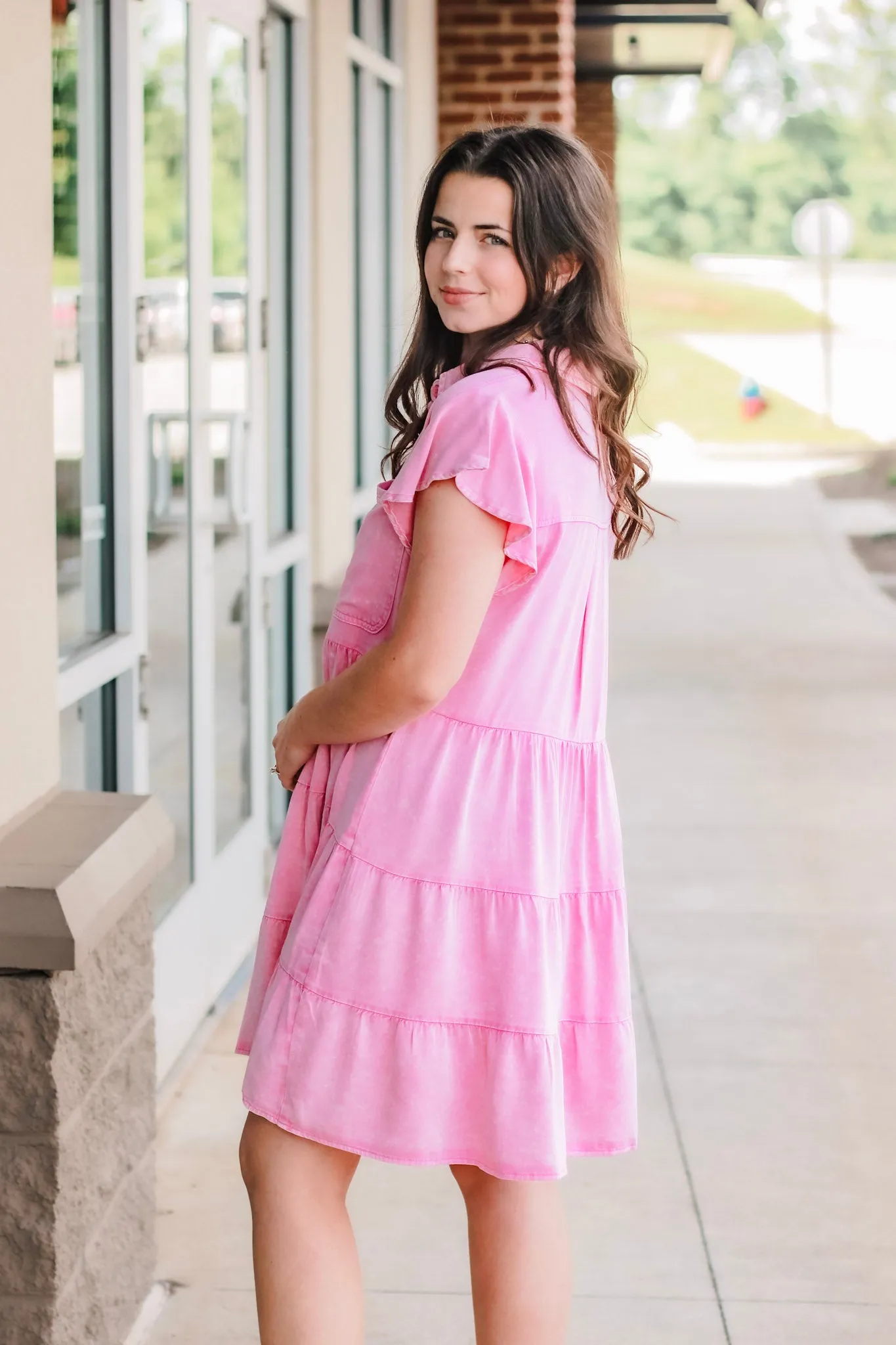 Under the Willow Tree Pink Washed Dress
