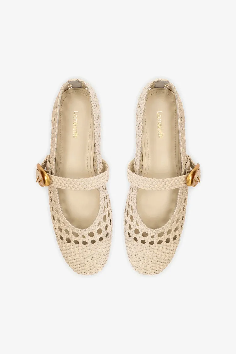 Verona Macrame Ballet Flat - Ivory
