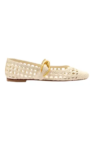 Verona Macrame Ballet Flat - Ivory