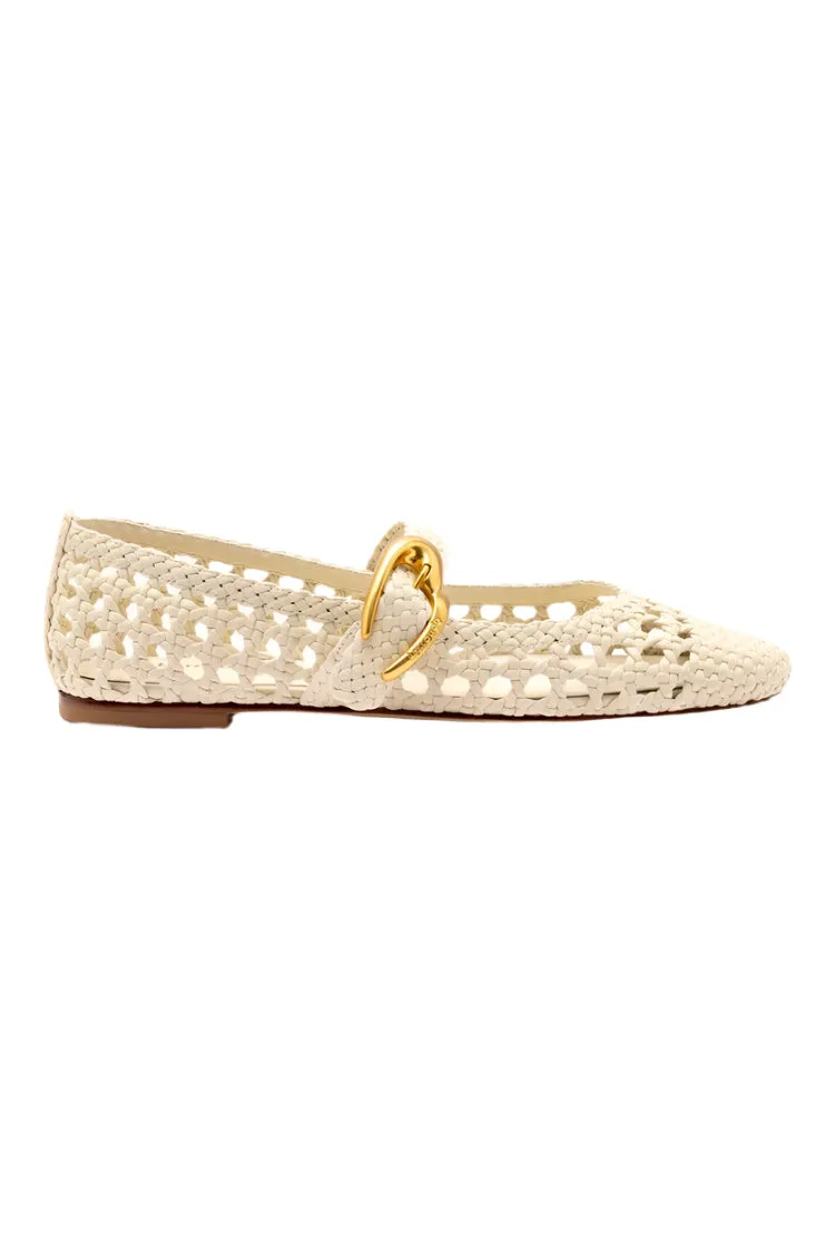 Verona Macrame Ballet Flat - Ivory