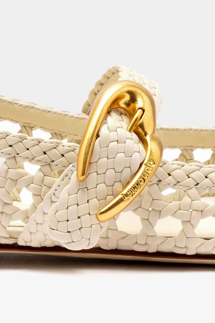 Verona Macrame Ballet Flat - Ivory
