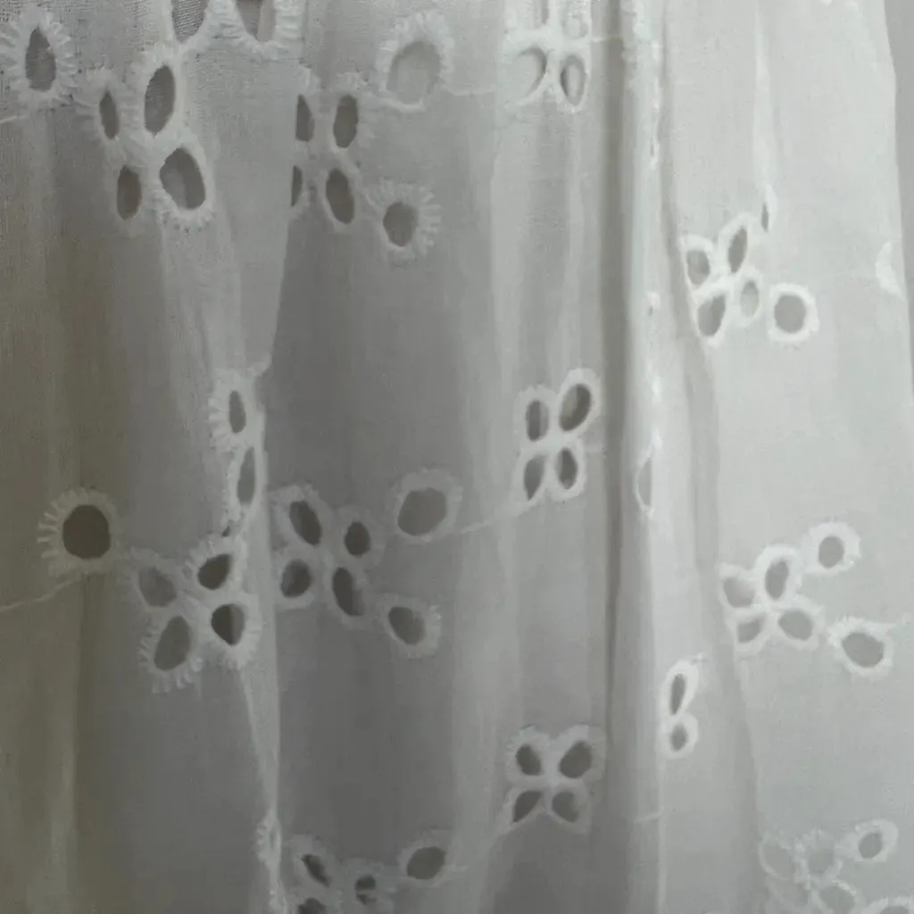 White Lace Summer Dress Large