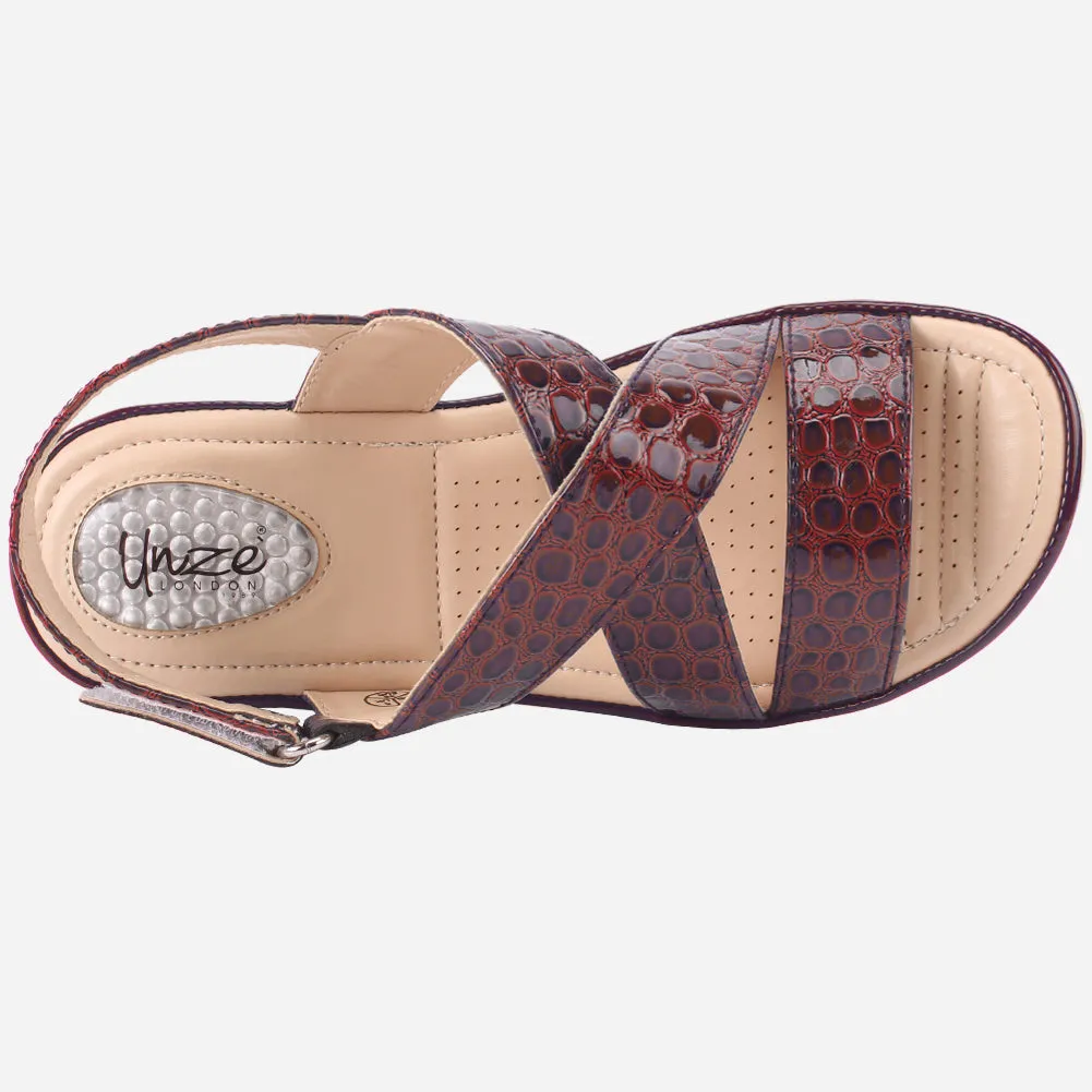 Women "ESTD" Comfort Flat Sandals