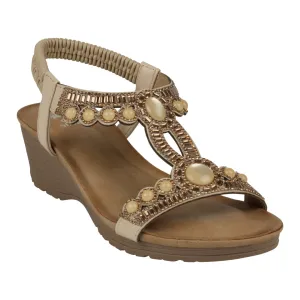 Women's Fia Natural Woven Wedge Sandals