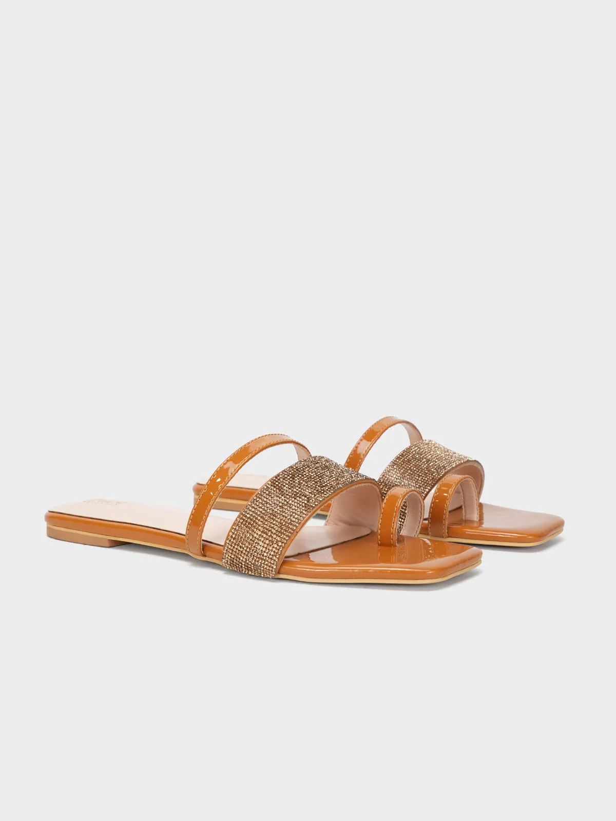 Women's "AKIKO" Crystals Stylish Slippers