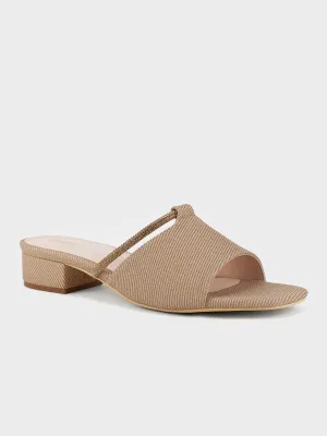 Womens "ITALIA" Stylish Block Heel Slipper