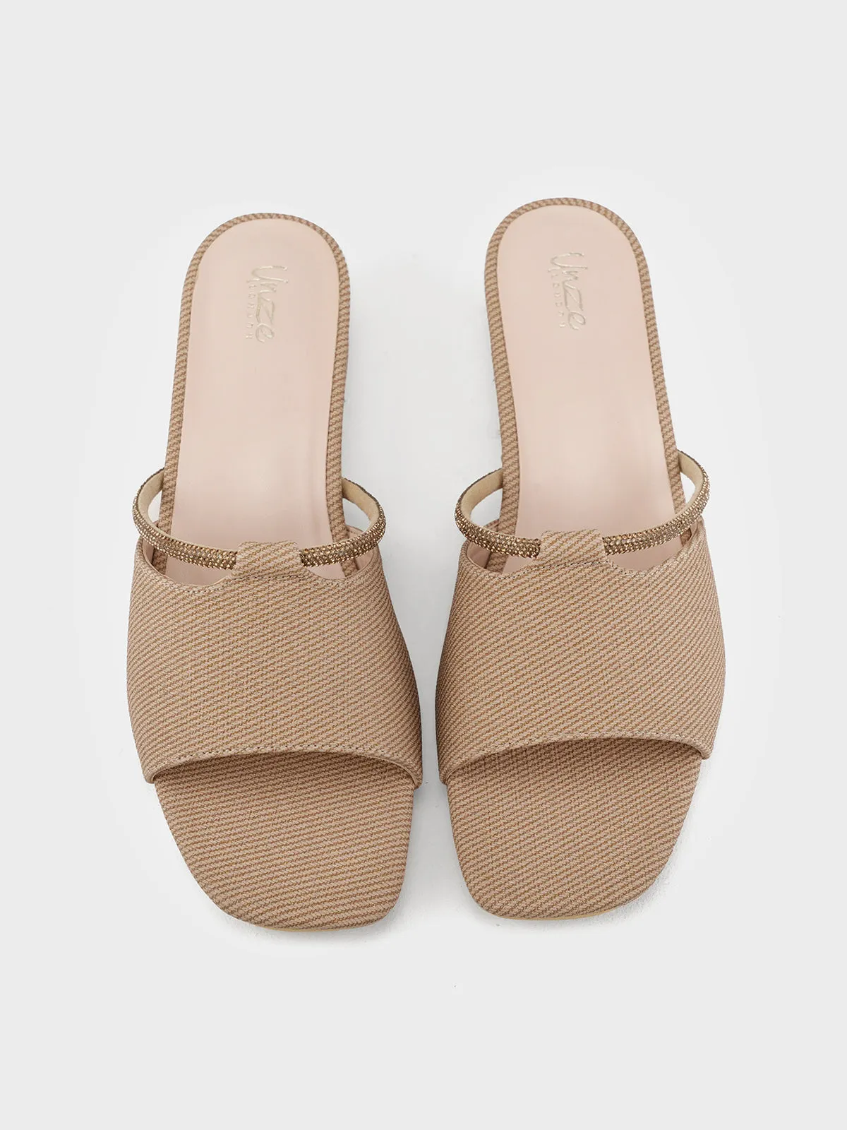 Womens "ITALIA" Stylish Block Heel Slipper