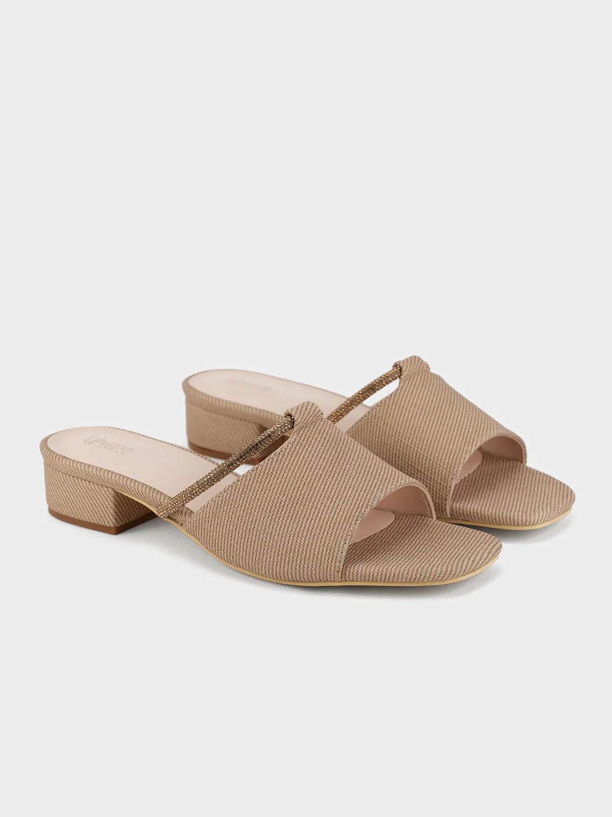 Womens "ITALIA" Stylish Block Heel Slipper