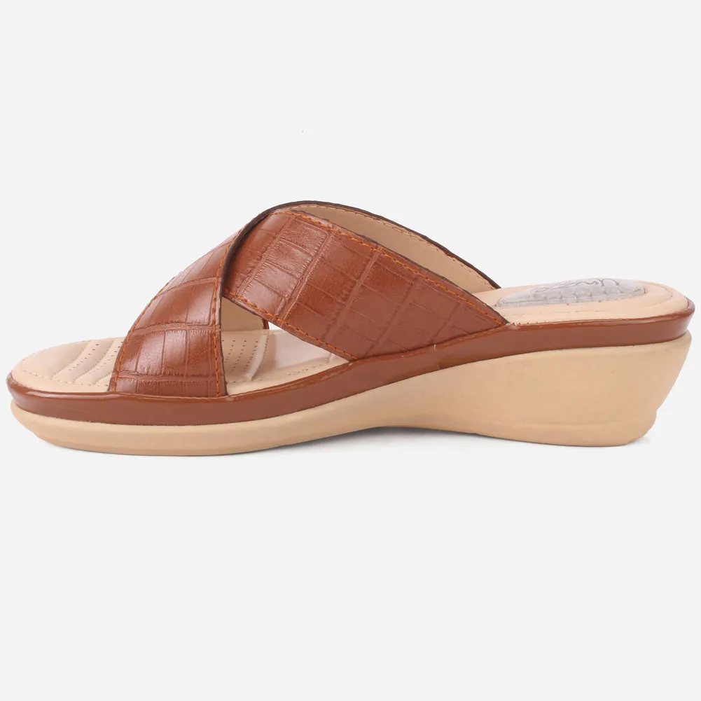 Womens "JOSEPHINE" Comfy Summer Wedge Slippers