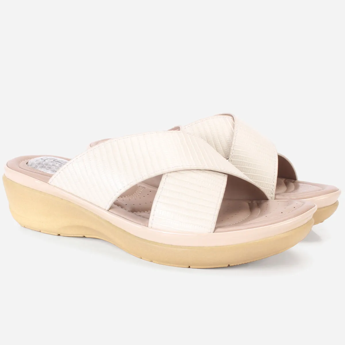 Womens "JOSEPHINE" Comfy Summer Wedge Slippers