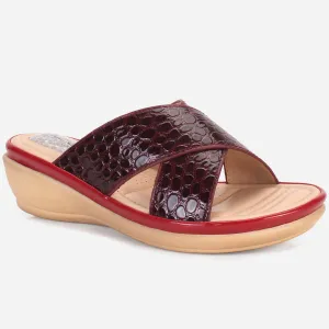 Womens "JOSEPHINE" Comfy Summer Wedge Slippers