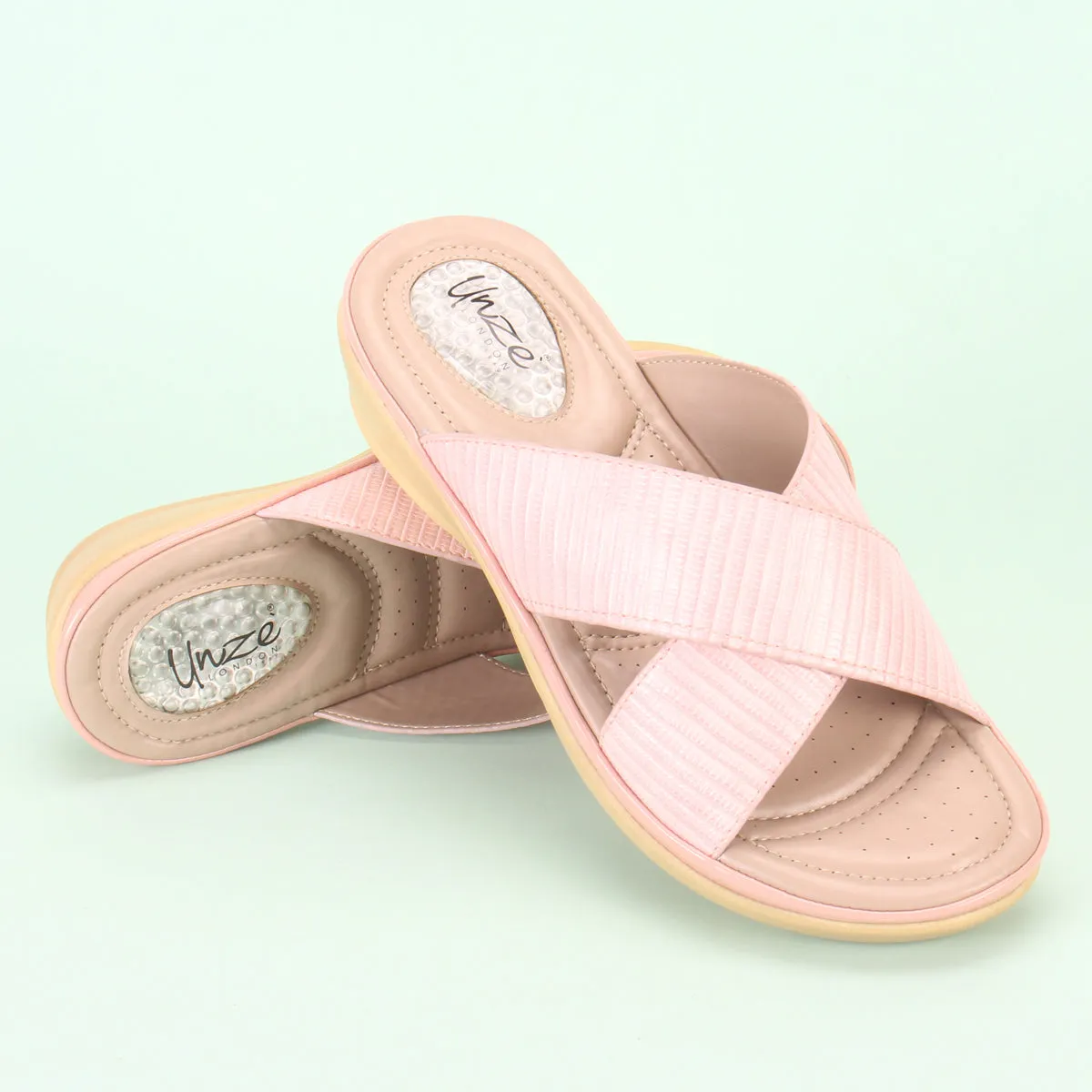 Womens "JOSEPHINE" Comfy Summer Wedge Slippers