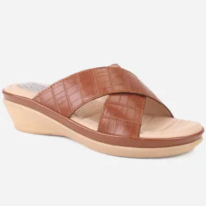 Womens "JOSEPHINE" Comfy Summer Wedge Slippers