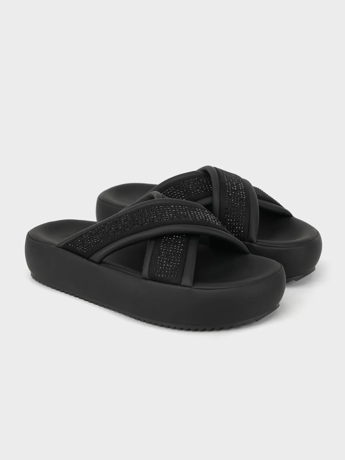 Womens "LUCIO" Crossover Casual Slippers