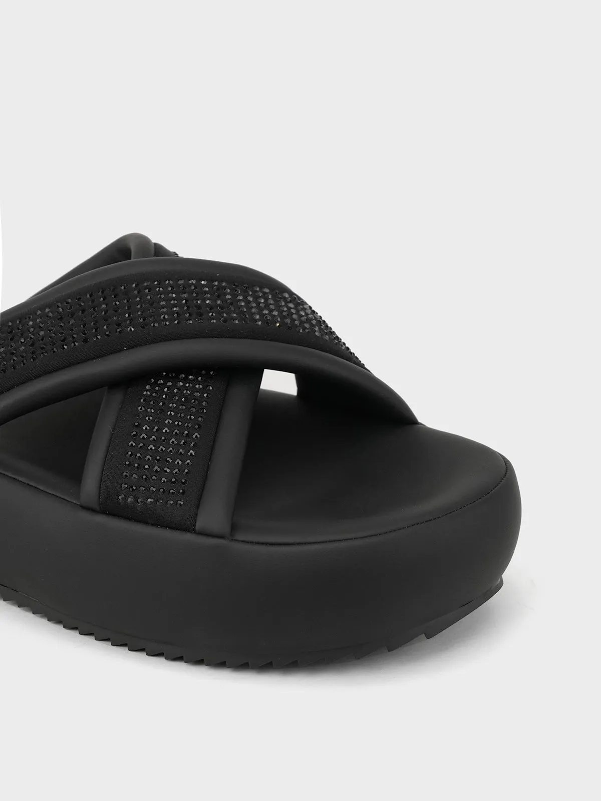 Womens "LUCIO" Crossover Casual Slippers