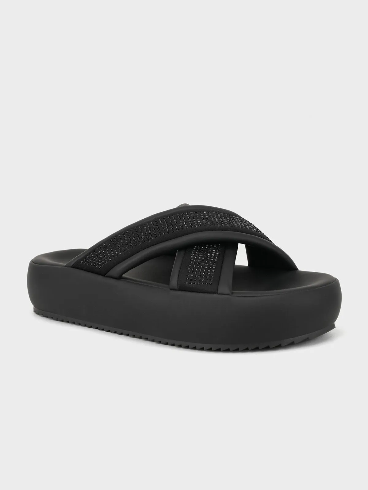 Womens "LUCIO" Crossover Casual Slippers