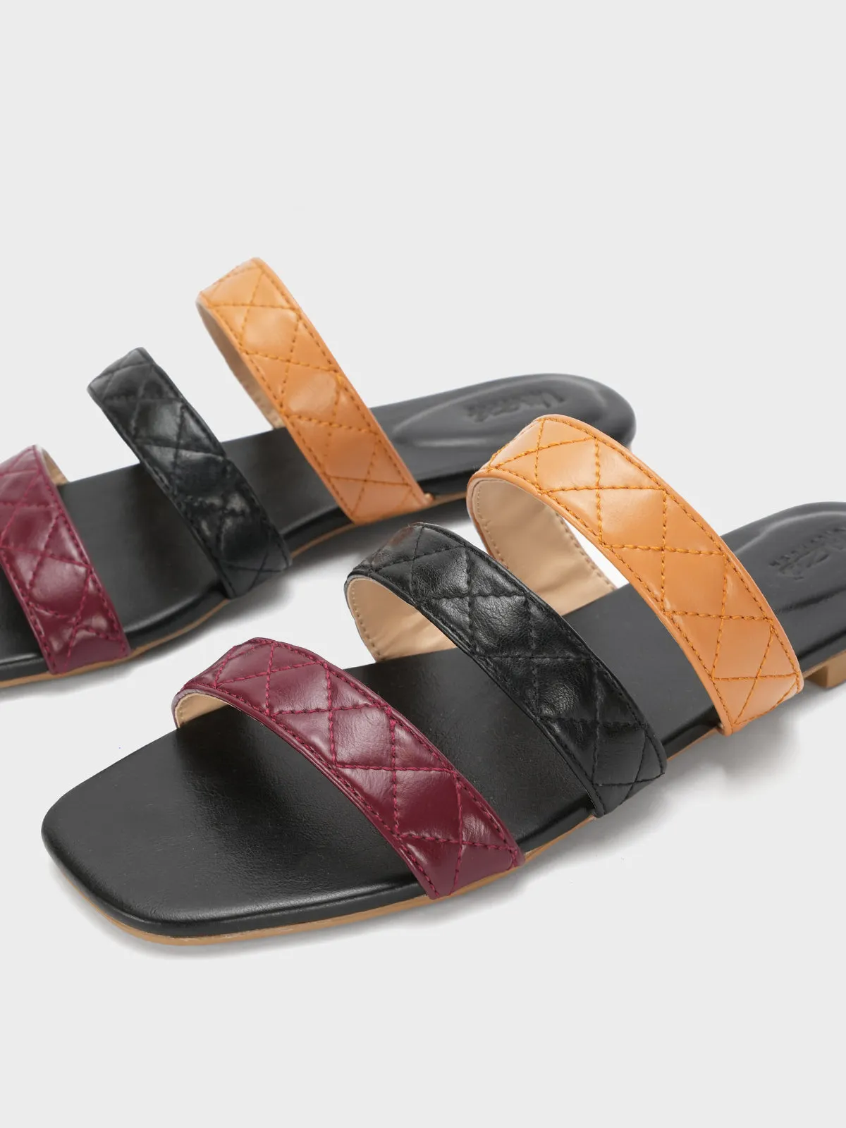 Womens "SAVERINE" Flat Summer Slippers