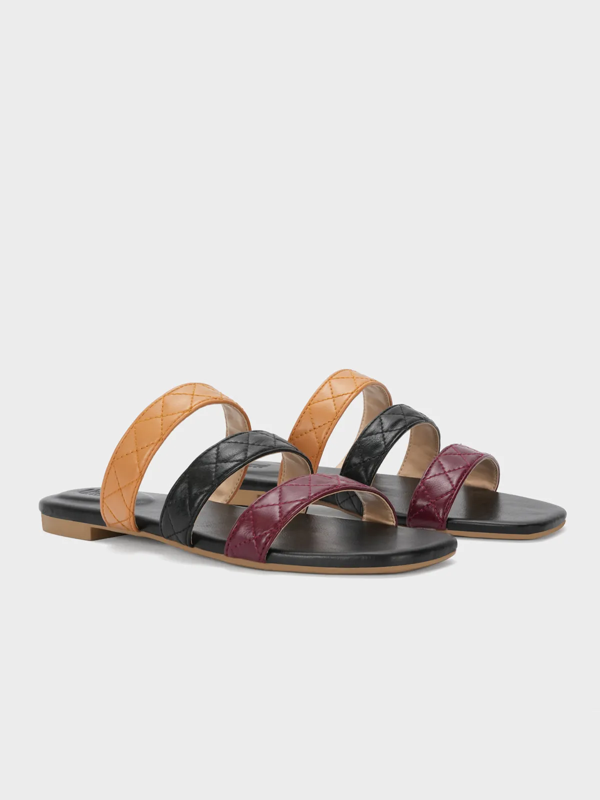 Womens "SAVERINE" Flat Summer Slippers