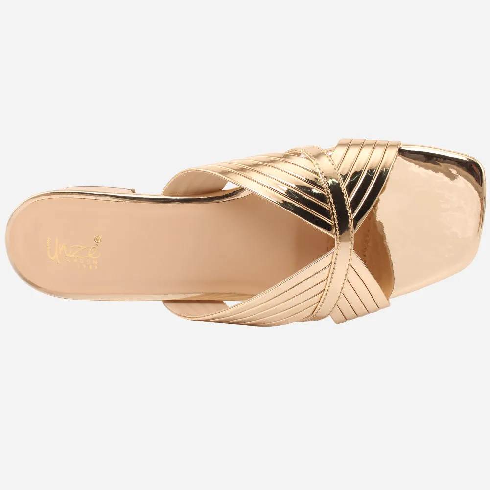 Womens "ZEEQ" Stripy Everyday Slip-ons Shoes