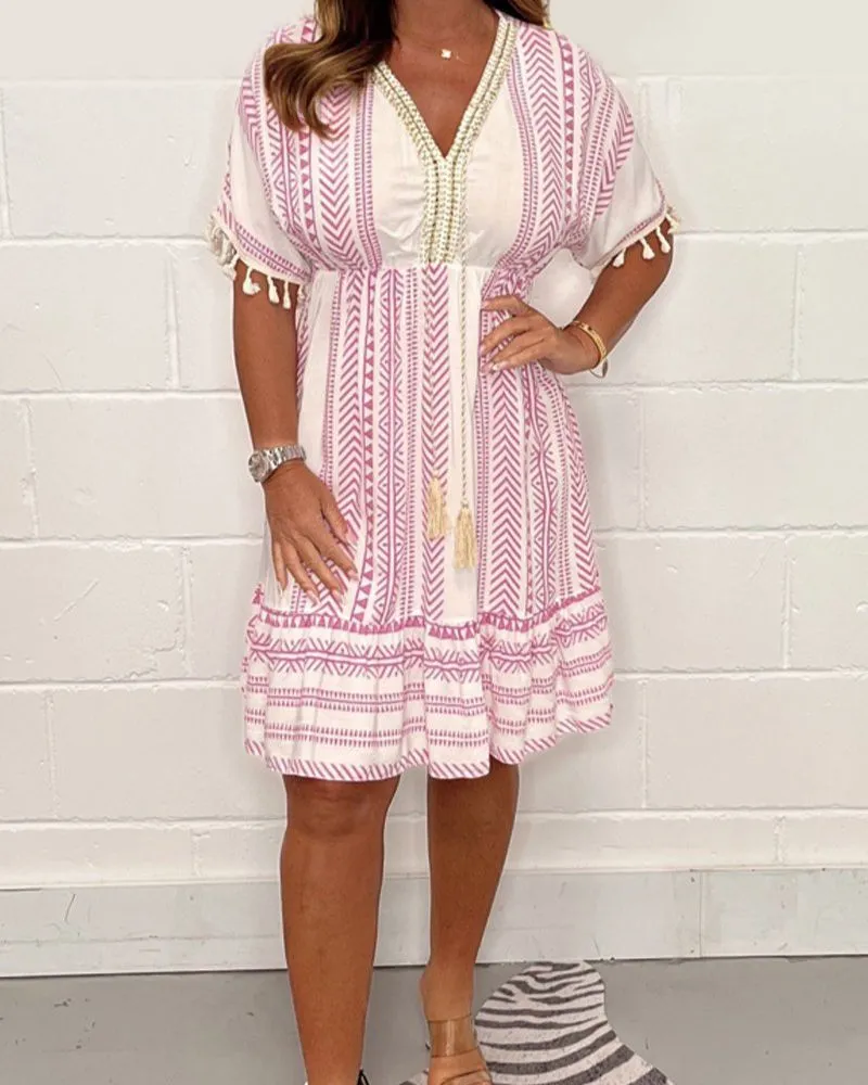 Wooma | Coastal Boho Tassel Dress